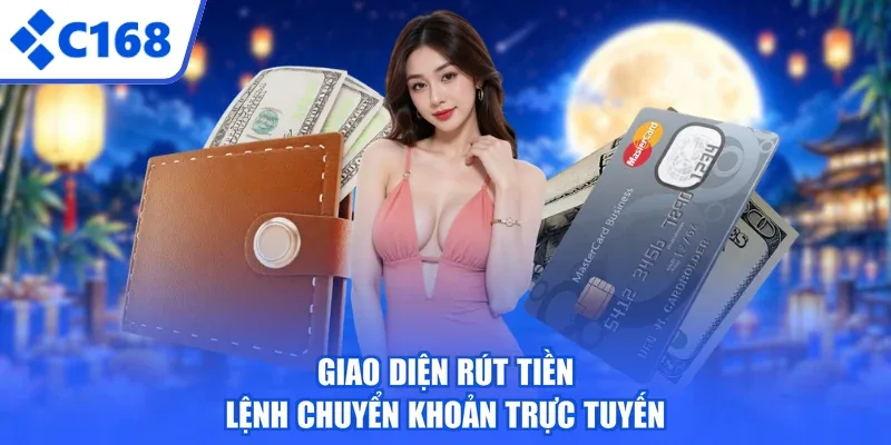 Giao diện rút tiền lệnh chuyển khoản trực tuyến