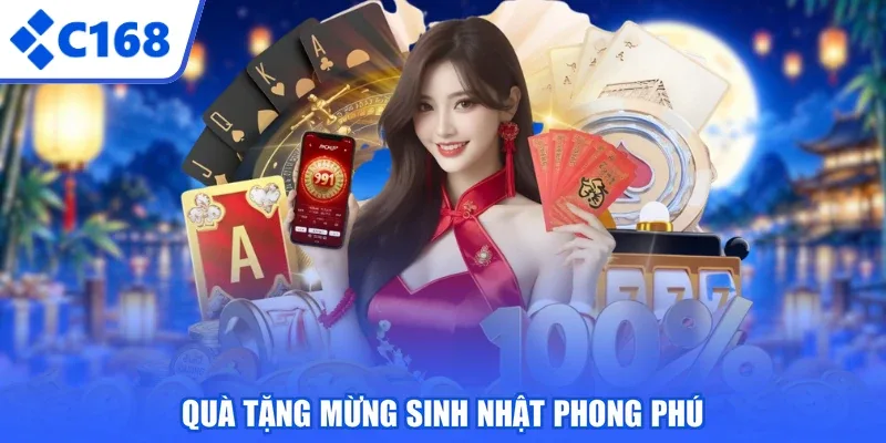Quà tặng mừng sinh nhật phong phú