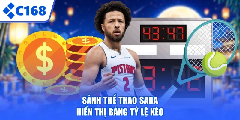 Sảnh Thể thao SABA hiển thị bảng tỷ lệ kèo